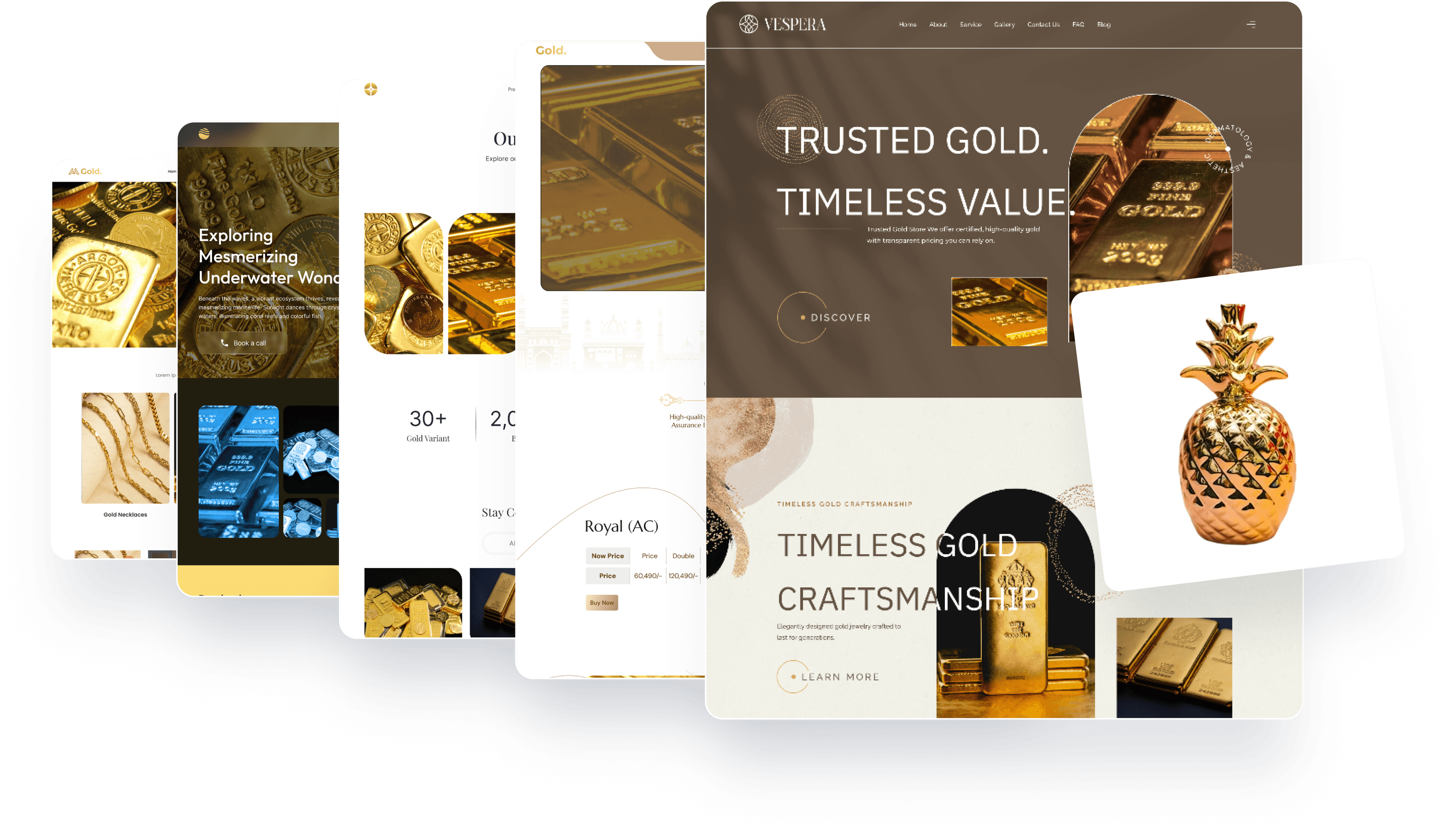 gold website showcase